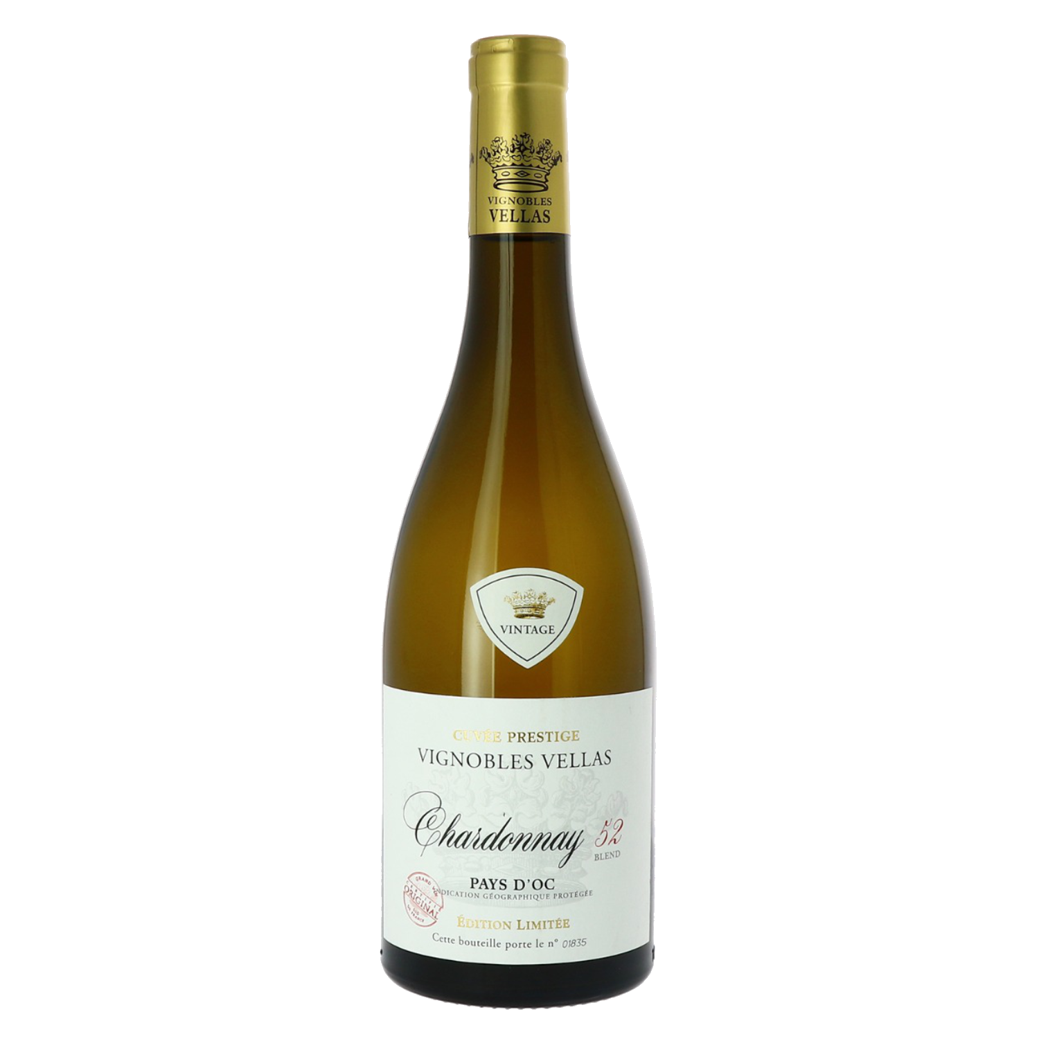 Vignobles Vellas Cuvée Prestige Édition Limitée Chardonnay 52 Blend